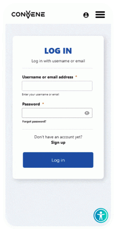 Convene login