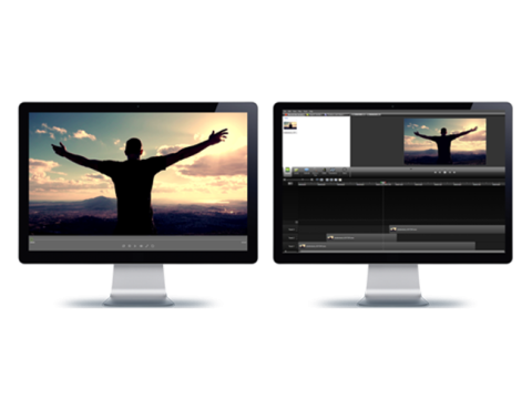 Two video editing screens