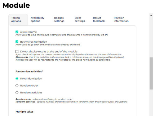 module options