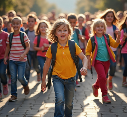 Children walking