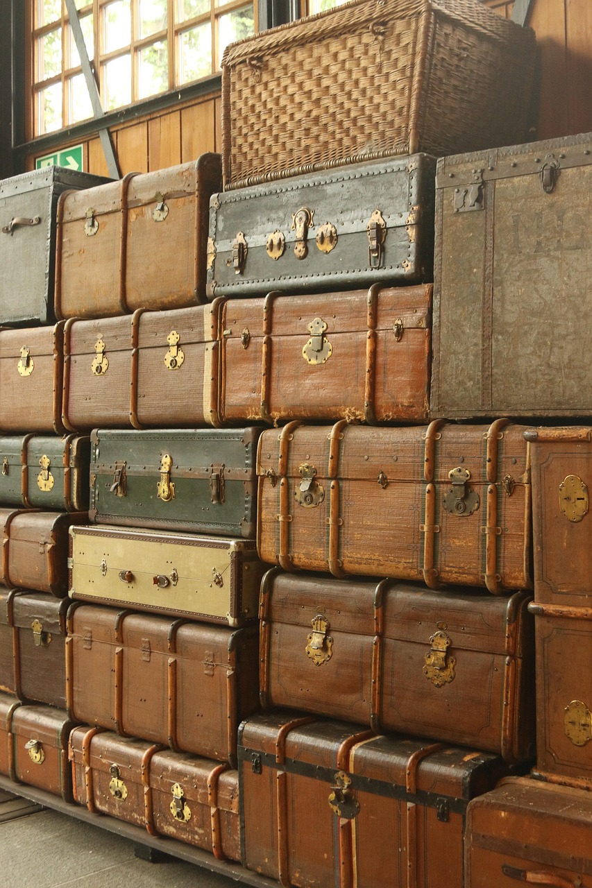 lots of suitcases